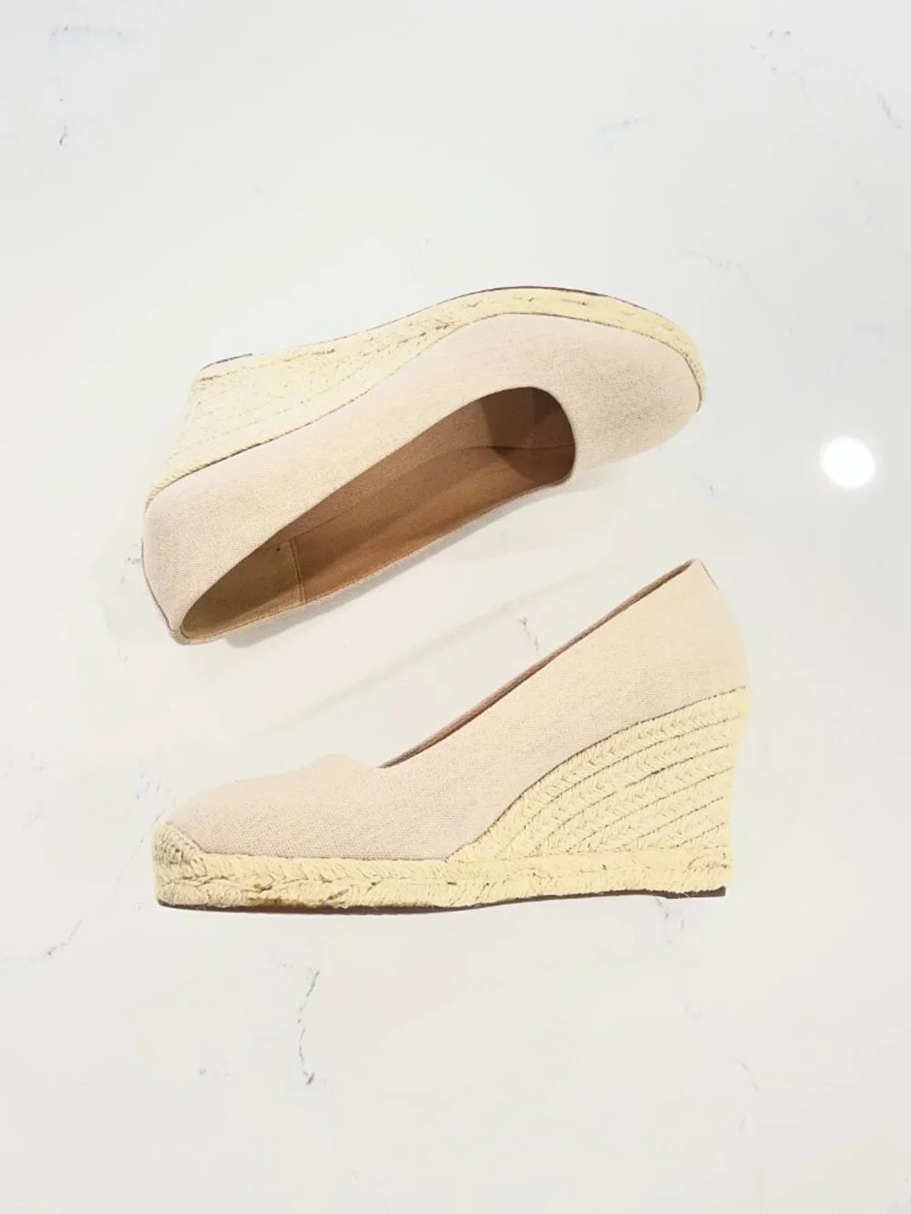 J.CREW Canvas espadrille wedges Size 7 NWOB